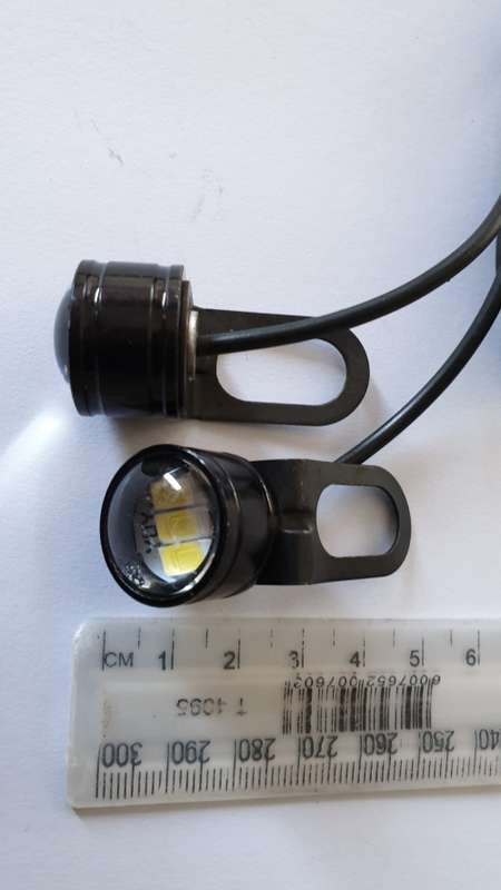 Motorcycle LED spotlights spot lights lamps running lights bright easy mount