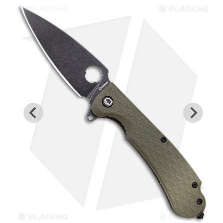 Russian Daggerr Resident folding  knife black plain blade olive