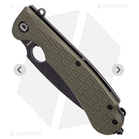 Russian Daggerr Resident folding  knife black plain blade olive