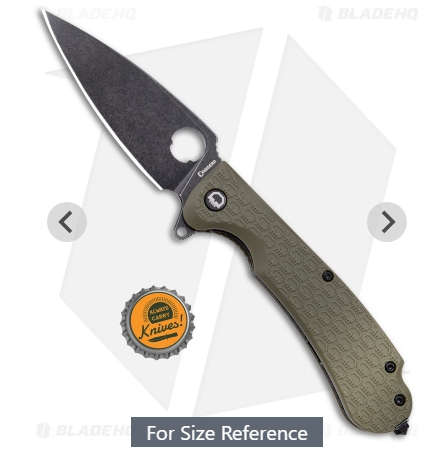 Russian Daggerr Resident folding  knife black plain blade olive