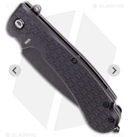 Russian Daggerr Urban 2 folding  knife black semi serrated blade black