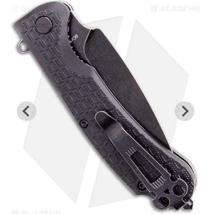 Russian Daggerr Urban 2 folding  knife black semi serrated blade black