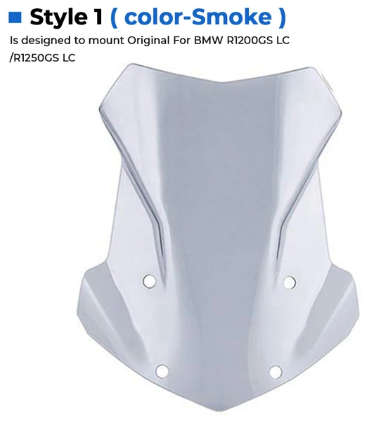 Bmw R1200GS LC 2014-2019 R1250GS screen windshield aftermarket shaded SMOKED