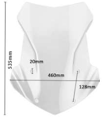 Bmw R1200GS LC 2014-2019 R1250GS screen windshield aftermarket shaded SMOKED