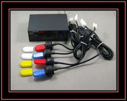 Head/Tail light flashing emergency lights with controller box,white..Highly effective!