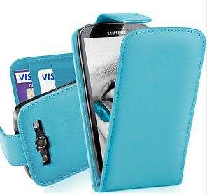 Samsung Galaxy S3 i9300 flip cover+screen protector+stylus sky blue