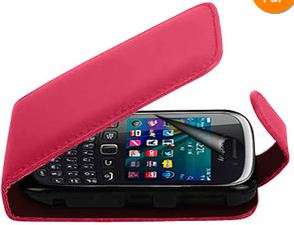 Blackberry 9320 9220 flip case cover PINK free screen protector