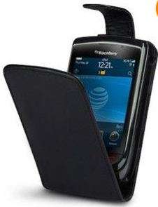 Blackberry 9800 9810 flip case cover BLACK free screen protector