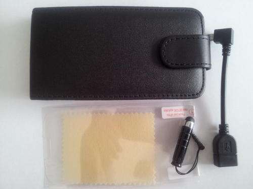 Samsung Galaxy S4 pack..flip pouch BLACK,screen protector,stylus,USB adapter!