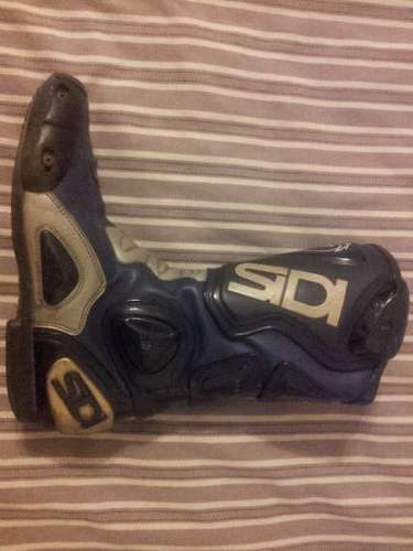 Sidi vertebra Blue Black Silver motorcycle road boots UK42  used