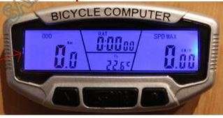 Digital bicycle computer speedometer clock stopwatch odometer backlight