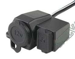 12v cigarette lighter and USB socket for motorcycle,quad,boat,jetski