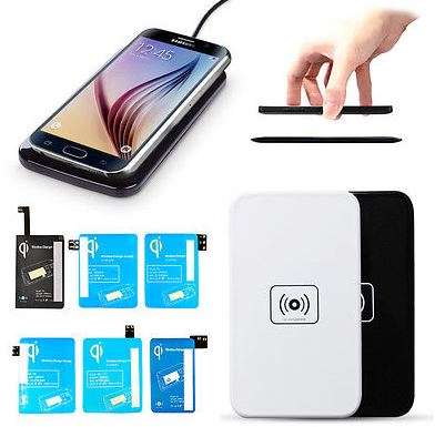 62. Wireless Qi charger kit plate pad battery connector coil for Samsung Galaxy S5 BLACK