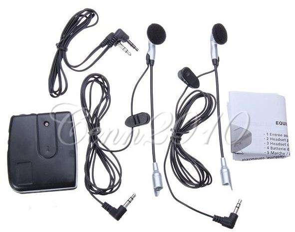 Helmet intercom communication motorcycle bike mp3 mic speakers wired