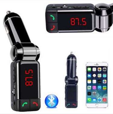Hands free handsfree bluetooth usb charger mp3 player LED display FM transmitter