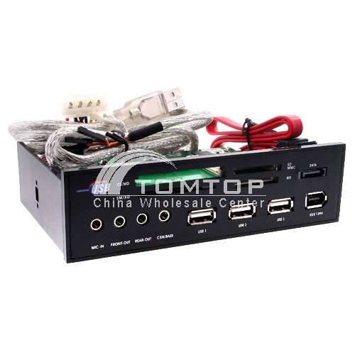 Usb multifunction front panel for pc..3x usb ports + card reader+sata+++