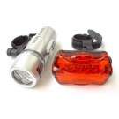 5 LED front and rear flashing LED lights for bicycle.
