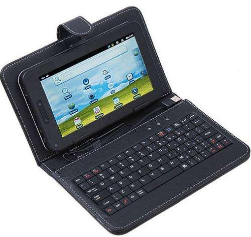 USB keyboard leather case with stylus for Samsung Galaxy 7"