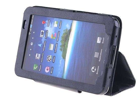 leather cover case stand for Samsung Galaxy tablet P1000 7"