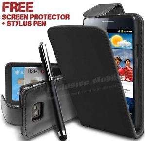 Smasung Galaxy S2 leather flip cover,free stylus,free screen protector!