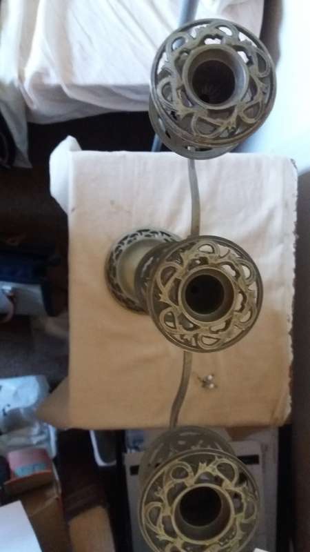 Bronze Three Pier Candle Holder