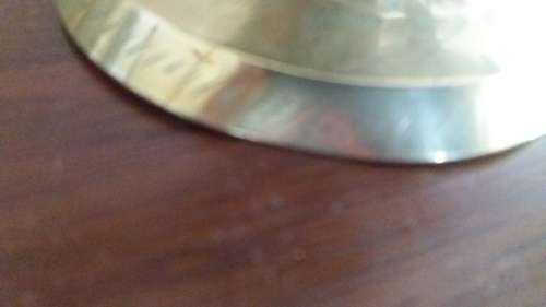 beautiful little gong solid brass with wooden baton