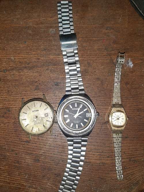 three citizen watches for parts