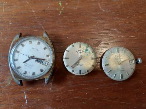 3 x Rotary watches ( for parts) non working .