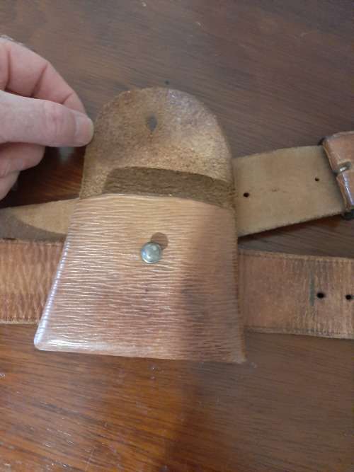 old Leather belt with Ammo pouch