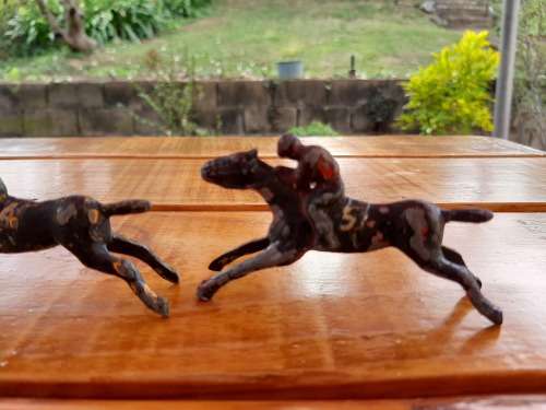 5 race horse metal