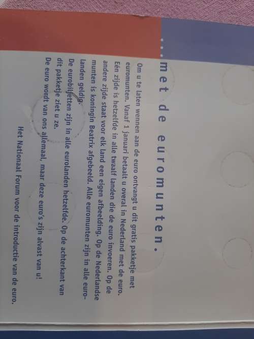 proof coin set. een eerste kennismaking  euro. booklet