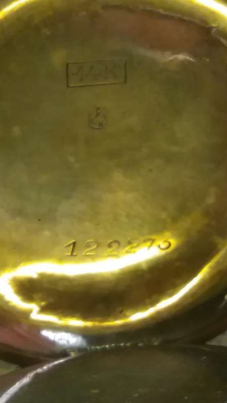 14 Carat Gold Pocket watch, Swiss made Cuivan (Needs service not working )