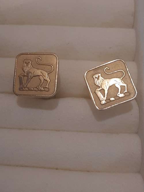 Cufflins gold colour Old Nedbank logo prior 2000