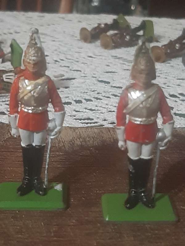 3x Britain`s Led soldiers ( 2 with stand one without)