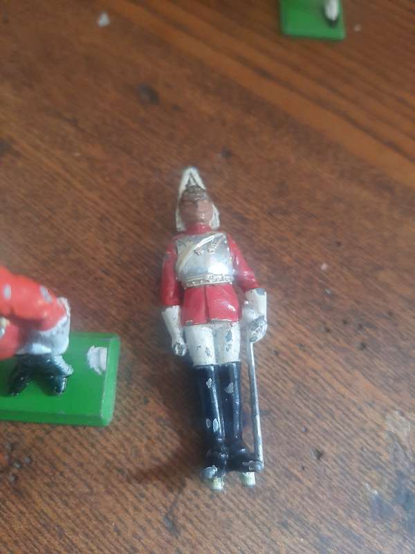 3x Britain`s Led soldiers ( 2 with stand one without)