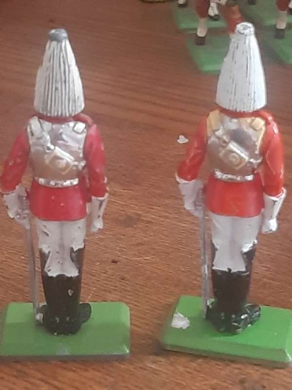 3x Britain`s Led soldiers ( 2 with stand one without)