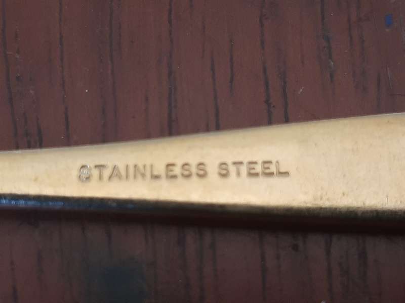 3x 23K Gold Plated Stainless steel  teaspoons