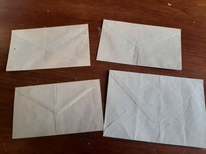 4 x Envelopes with stamps, addressed to Oberholzer