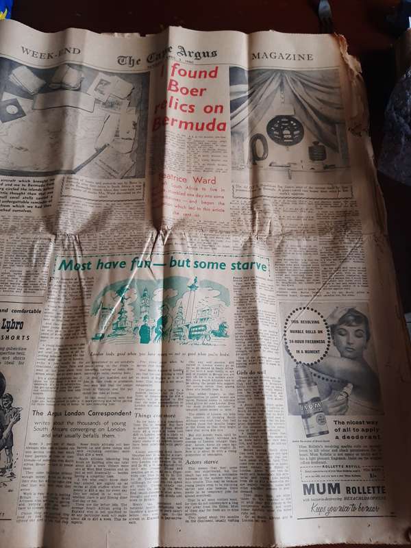 1 x Cape August news paper 1960
