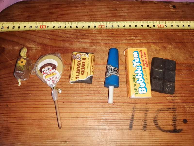 10 erasers, stationary