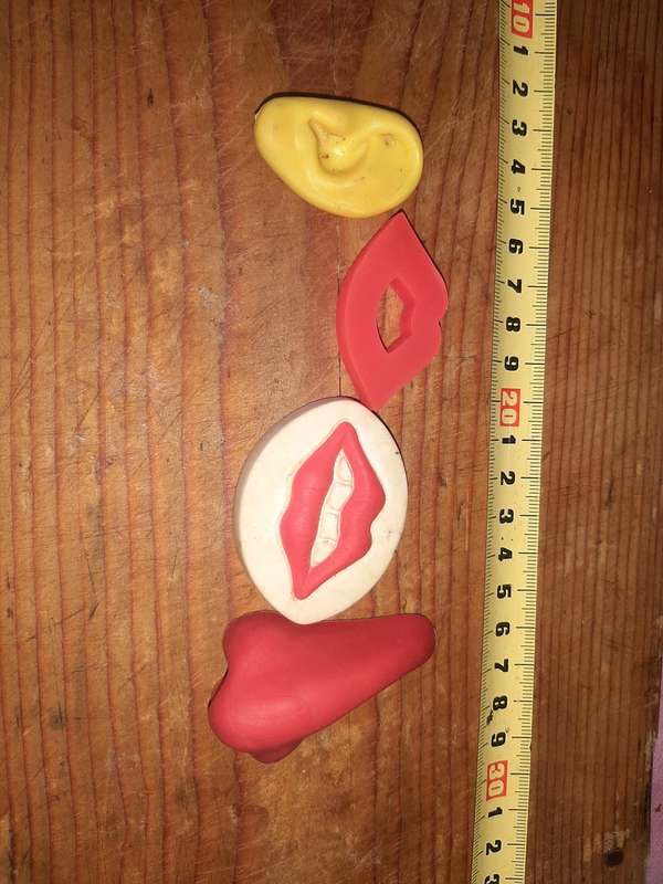 4 erasers, nose, ears, mouth