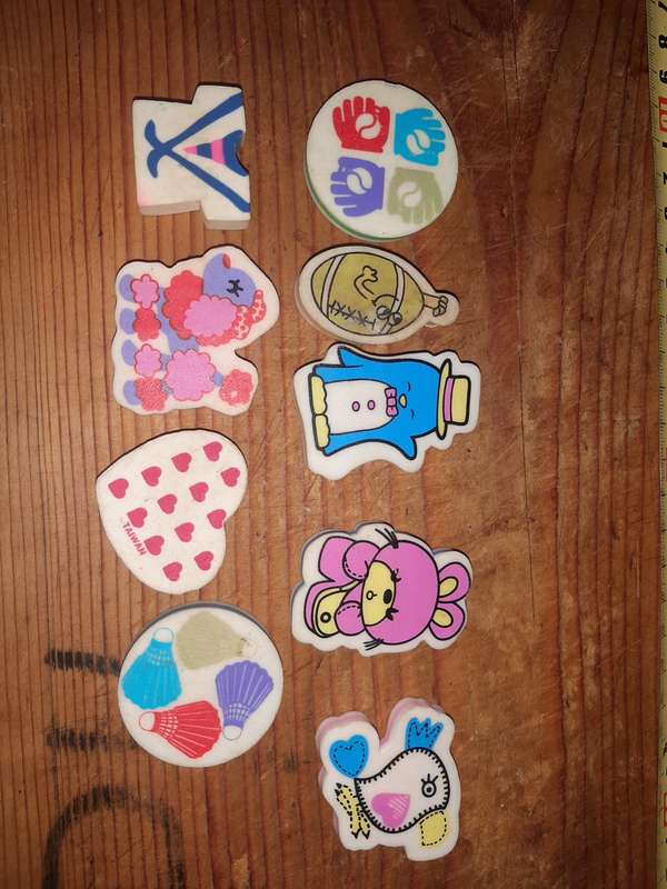 9 erasers