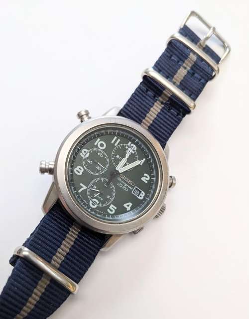Seiko Chronograph - Military Dial