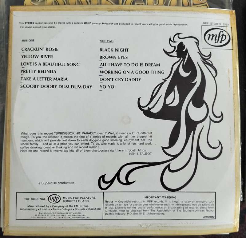 Vintage LP / Vinyl / Record - Springbok Hit Parade (No 1)