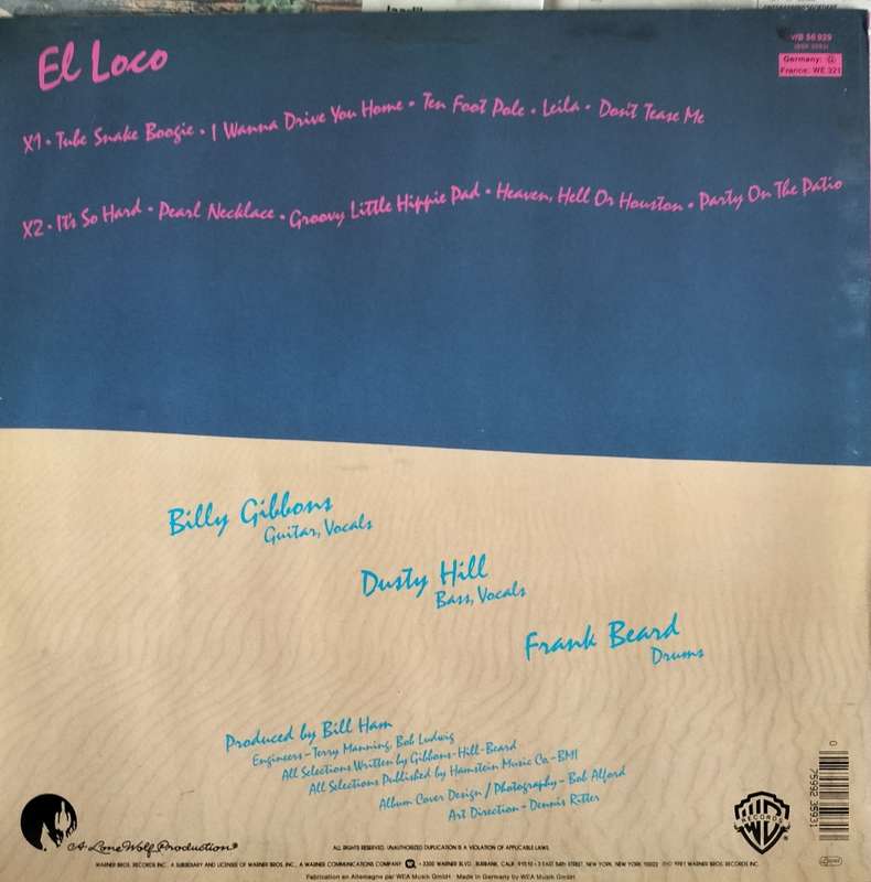ZZ Top - El Loco (Vintage Vinyl / LP / Record)