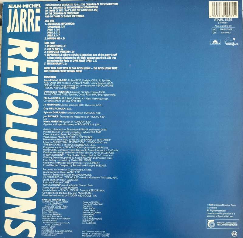 Jean-Michel Jarre - Revolutions (Vintage Vinyl / LP / Record)