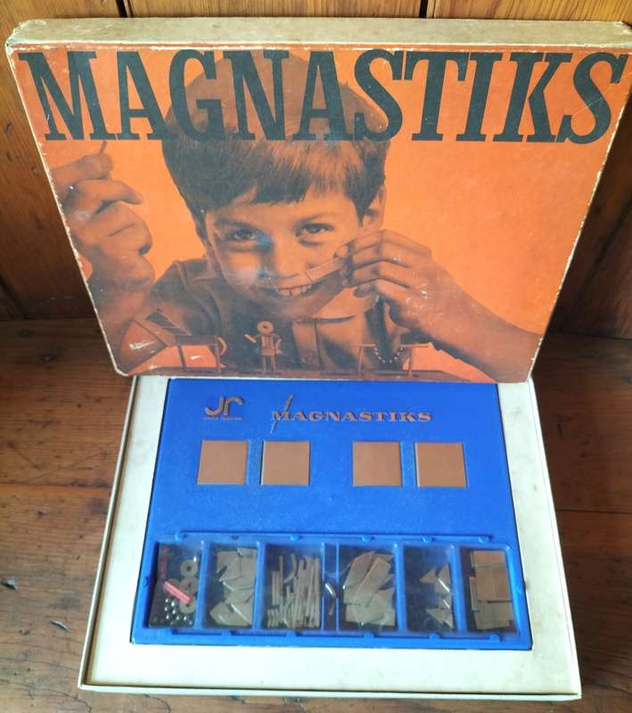 Vintage Magnastiks - Magnetic Construction toy by Jouets Rationells