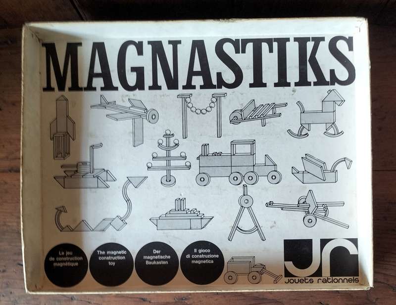 Vintage Magnastiks - Magnetic Construction toy by Jouets Rationells
