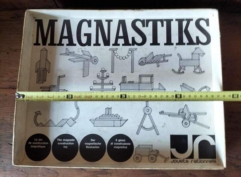 Vintage Magnastiks - Magnetic Construction toy by Jouets Rationells
