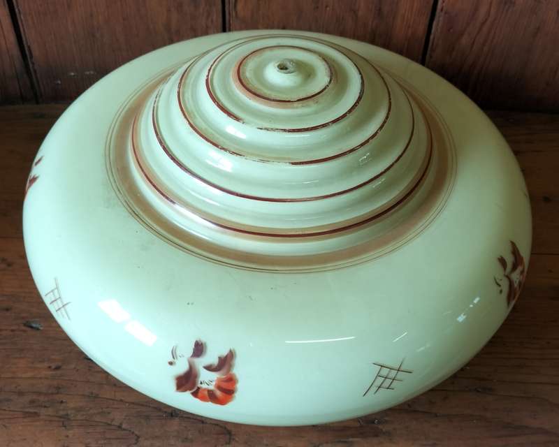 Large vintage Art Deco ceiling lamp shade #8
